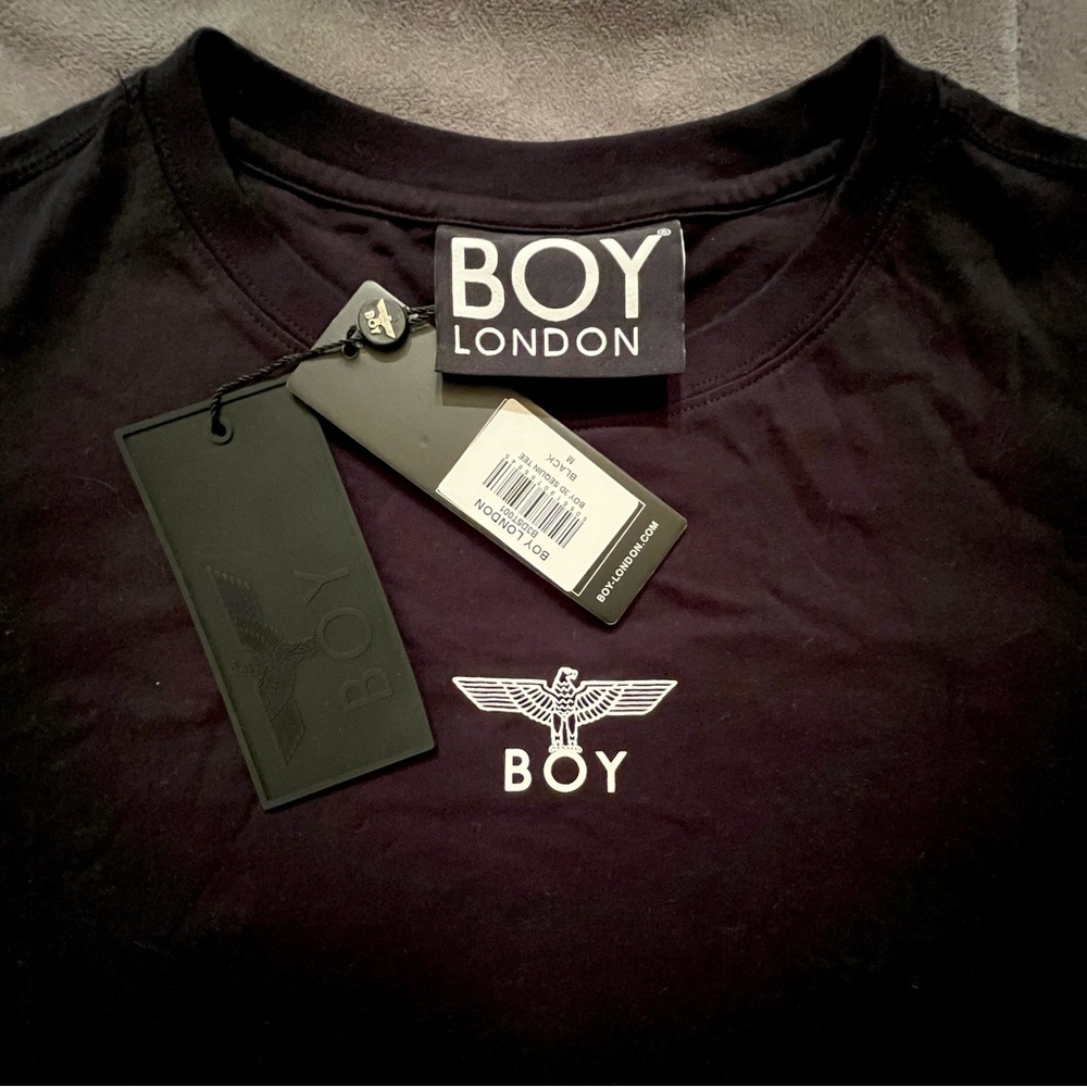 BOY LONDON 30 SEQUIN Women's Cotton Tee Punk Rock - Size M - MSRP $80